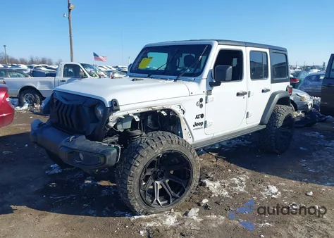 2021 Jeep Wrangler Unlimited Willys 4X4 z USA, uszkodzony, nr VIN 1C4HJXDNXMW819518